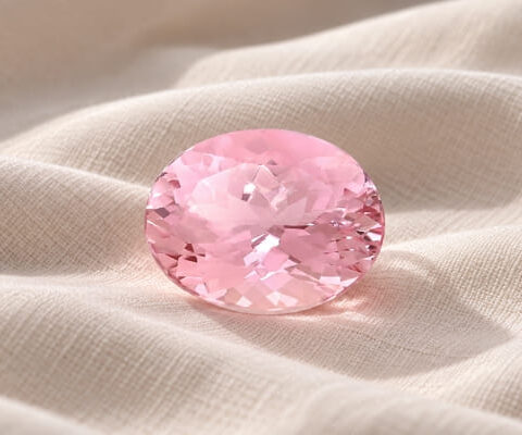 Oval Cut Pink Morganite Gemstone