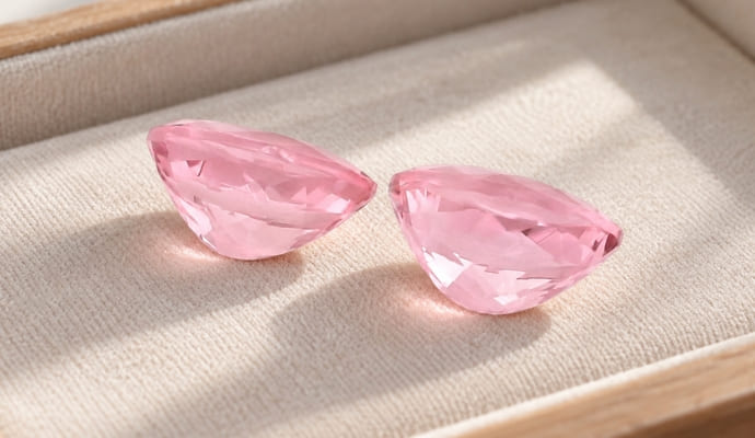 1. Pink Morganite Loose Gemstone Pair