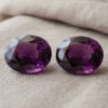 Oval Cut Mozambique Purple Garnet Pair