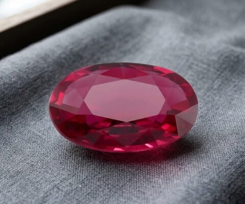 Oval Cut Mozambique Ruby Gemstone