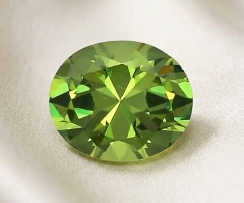 Round Cut Namibian Demantoid Garnet