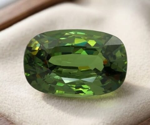 Cushion Cut Namibian Demantoid Garnet