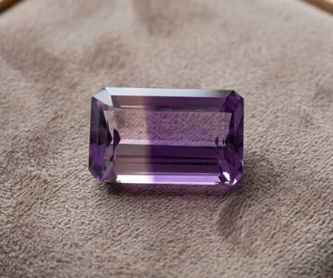 Natural Ametrine 16.24 carat rectangular cut loose gemstone