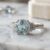 Round Aquamarine Diamond Ring