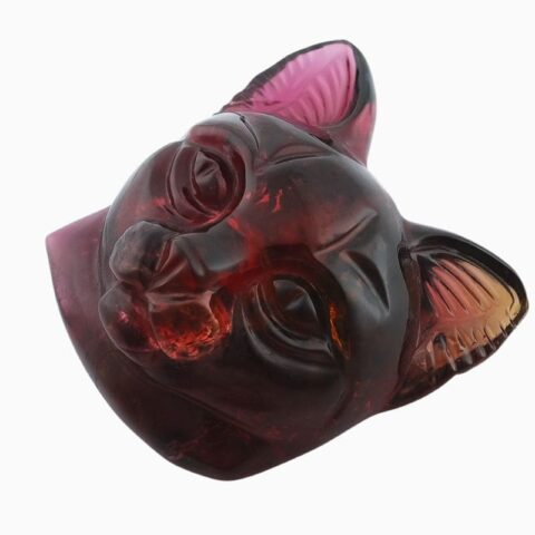 Natural bi-color tourmaline gemstone