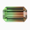 Natural contrasting bicolor tourmaline gemstone