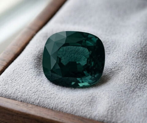Natural blue green spinel cushion cut loose gemstone