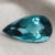 Natural blue green tourmaline pear cut gemstone
