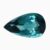 Natural vivid blue-green tourmaline gemstone