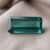 Blue green tourmaline rectangular step cut loose gemstone