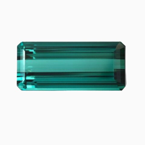 Natural striking blue-green tourmaline gemston