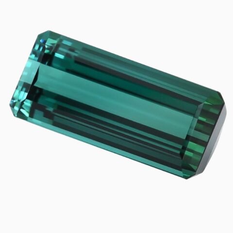 Natural striking blue-green tourmaline gemston