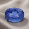 1. Natural blue sapphire oval gemstone with deep blue color and faceted cut