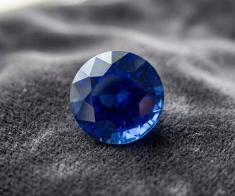 Natural blue sapphire round cut loose gemstone