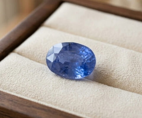 Natural blue sapphire oval cut loose gemstone