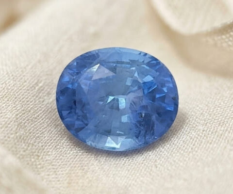 Natural Sri Lanka blue sapphire oval cut loose gemstone
