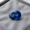 Natural blue sapphire oval cut loose gemstone in jewellery box