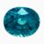 Natural deep blue zircon gemstone