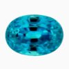 Natural rich blue zircon gemstone