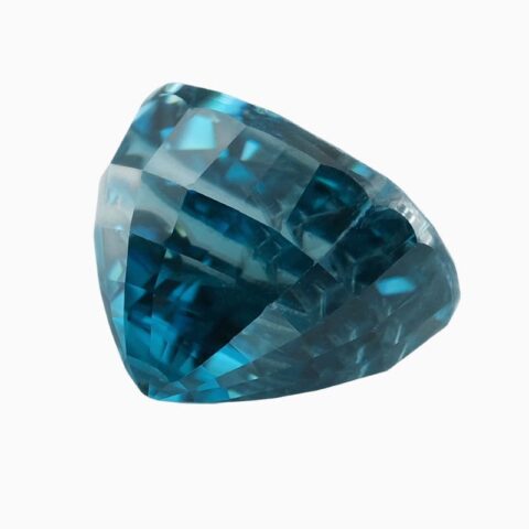 Natural blue cushion zircon gemstone