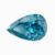 Natural blue pear zircon gemstone