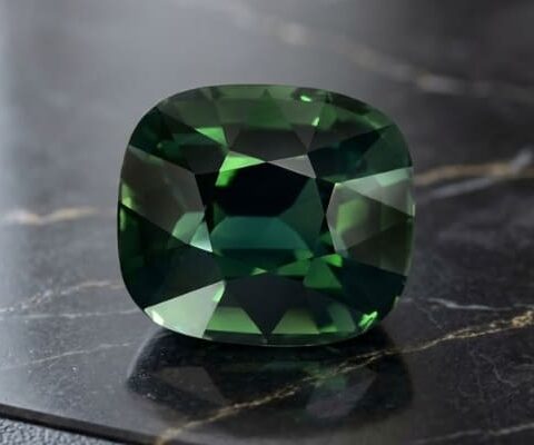 Natural blue green sapphire cushion cut loose gemstone
