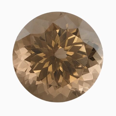 Natural brownish yellowish-orange brown tourmaline gemstone