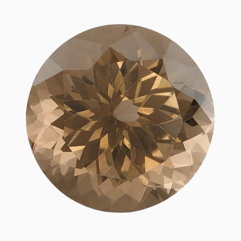 Natural brownish yellowish-orange brown tourmaline gemstone