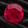 Natural oval Burma ruby with GIA report on black velvet fabric
