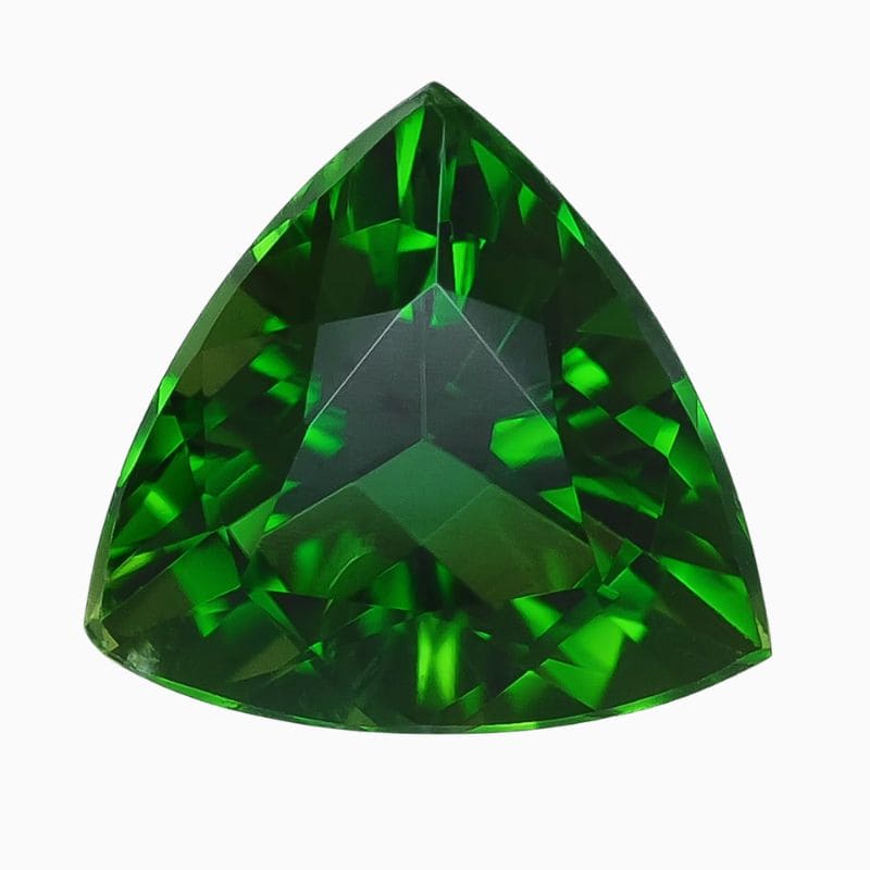 Natural vivid green chrome tourmaline gemstone