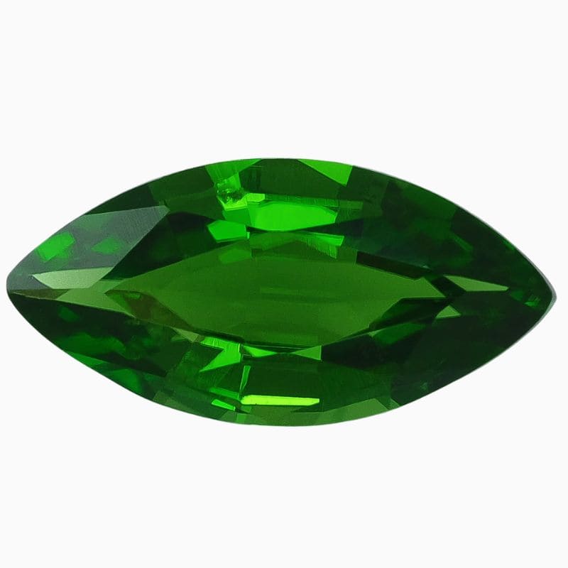 Natural bright green chrome tourmaline gemstone