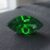 Natural marquise cut chrome tourmaline gemstone on dark grey fabric