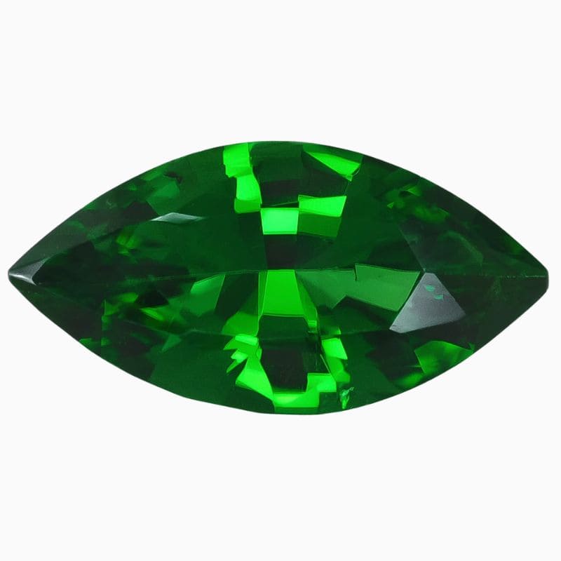 Natural vivid green chrome tourmaline gemstone