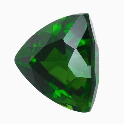 Natural deep green chrome tourmaline gemstone