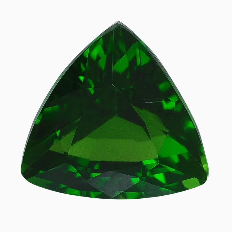 Natural deep green chrome tourmaline gemstone