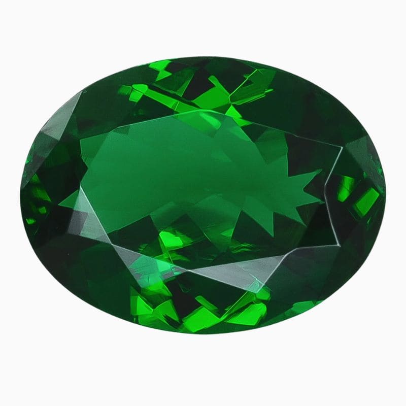 Natural rich green chrome tourmaline gemstone