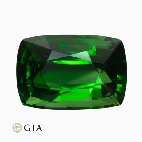 Natural vivid green chrome tourmaline gemstone
