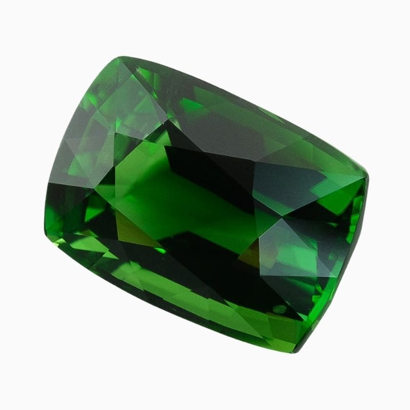 Natural vivid green chrome tourmaline gemstone