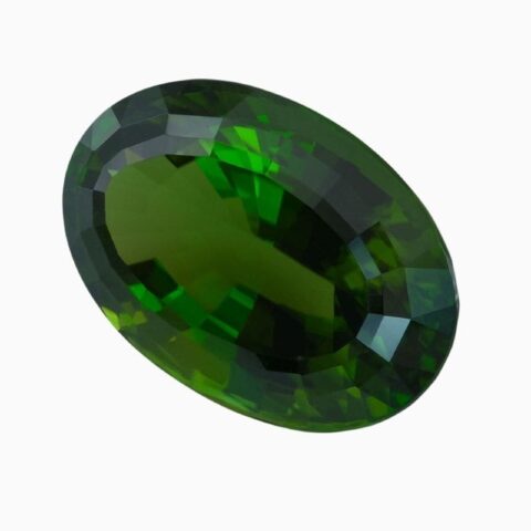 Natural rich green chrome tourmaline gemstone