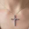 Natural Diamond Cross Necklace