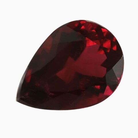 Natural gem-quality red rubellite gemstone