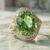 Oval Green Tourmaline Diamond Ring