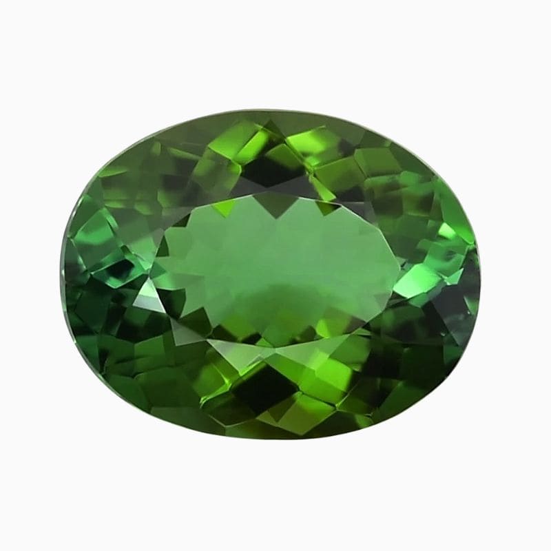 Natural green tourmaline gemstone