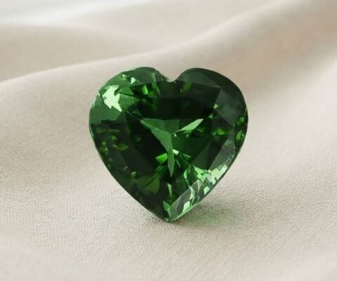 Heart Rich Green Tourmaline Gemstone