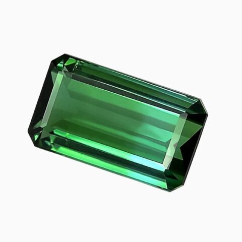 Natural emerald green tourmaline gemstone