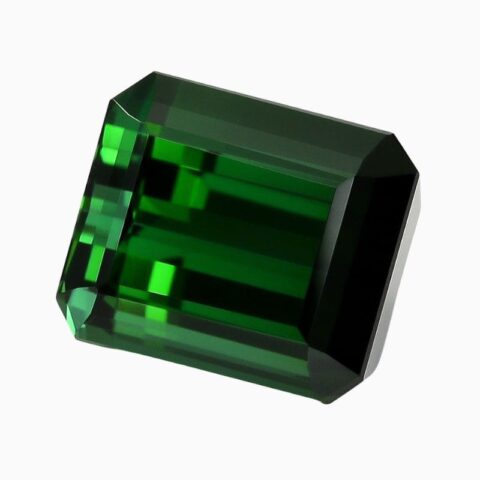 Natural green tourmaline gemstone