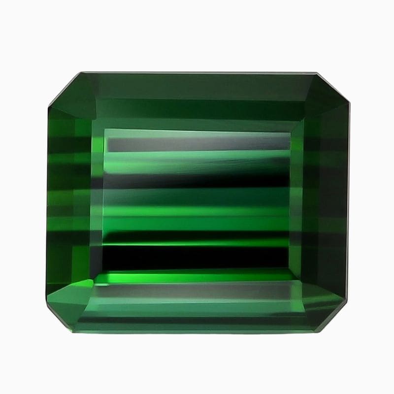 Natural green tourmaline gemstone