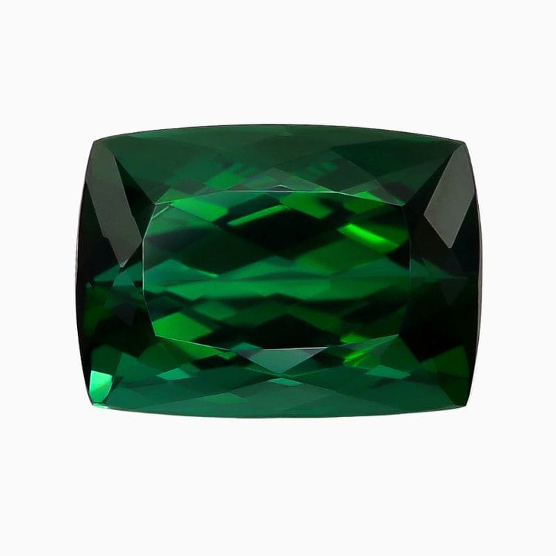 Natural green tourmaline gemstone