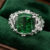Cushion Green Tourmaline Diamond Ring