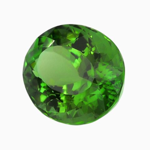 Natural green tourmaline gemstone